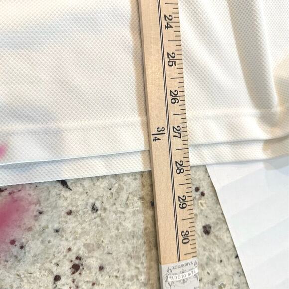 Columbia Men's Short Sleeve Golf Polo Shirt White Size L vented back mesh lined - Picture 7 of 8